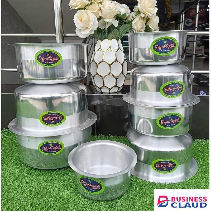Signature 8Pcs Stainless aluminum Sufuria Cookware