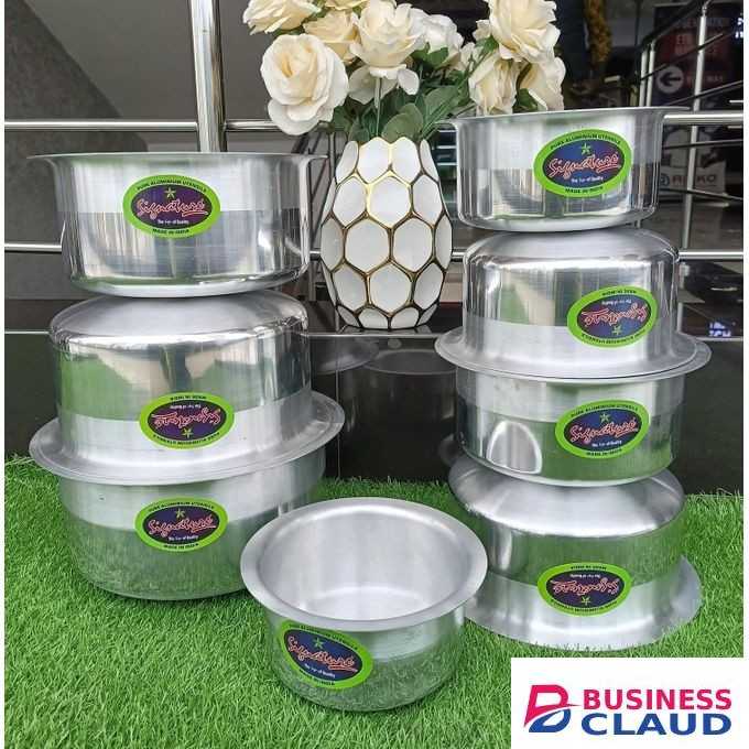 Signature 8Pcs Stainless aluminum Sufuria Cookware