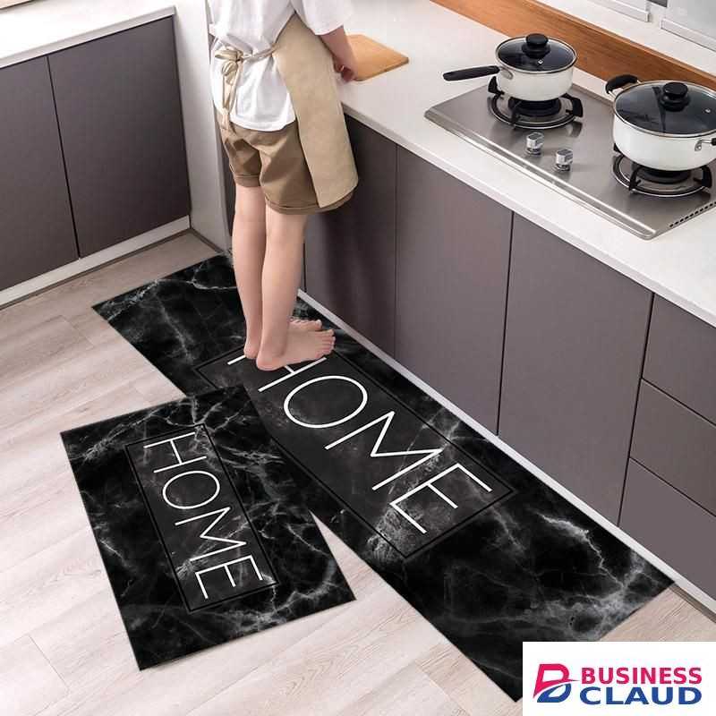 2 Pieces Kitchen Mat Non Slip Kitchen Rug Set Kitchen Floor Mat Runner Waterproof Standing Mat,Anti Fatigue Kitchen Floor Mat
