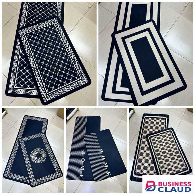2 pc set rubber kitchen mats