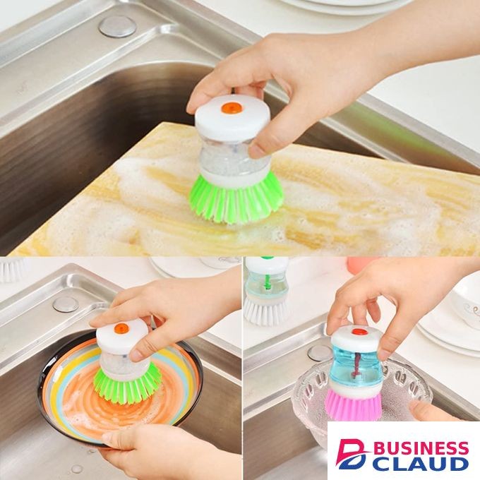 Kitchen Cleaning Washing Soap Dispenser Dish Brush