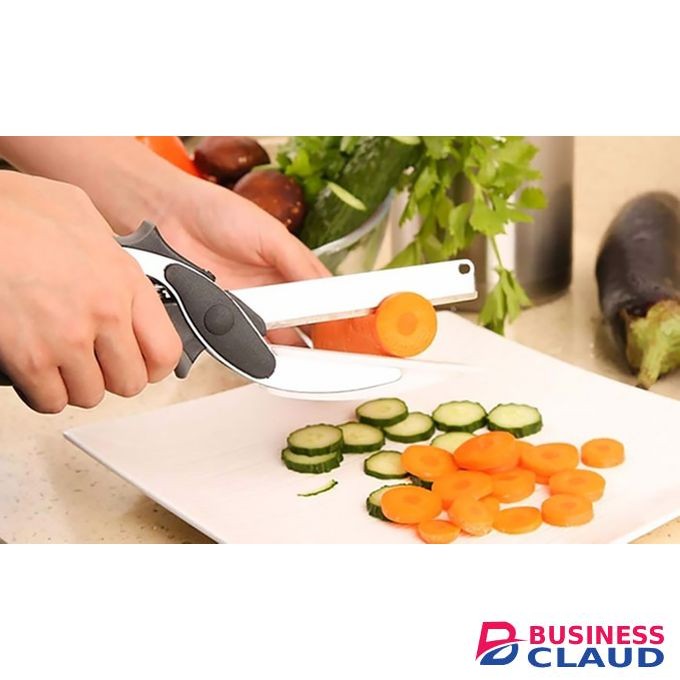 Clever Cutter-2-in-1-Knife Cutting Board Scissor