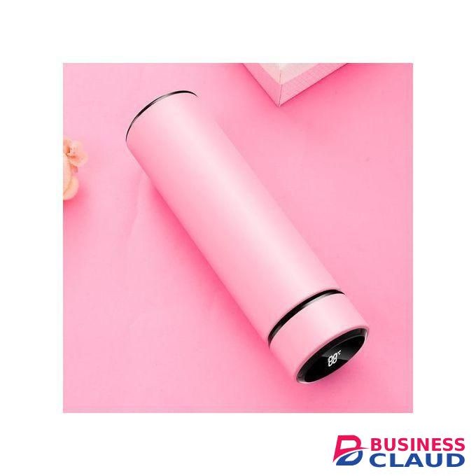 Smart LED Display Digital Vacuum Flask- Pink