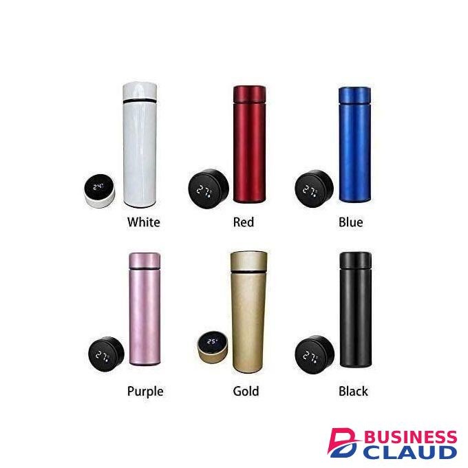 Smart LED Display Digital Vacuum Flask- Pink