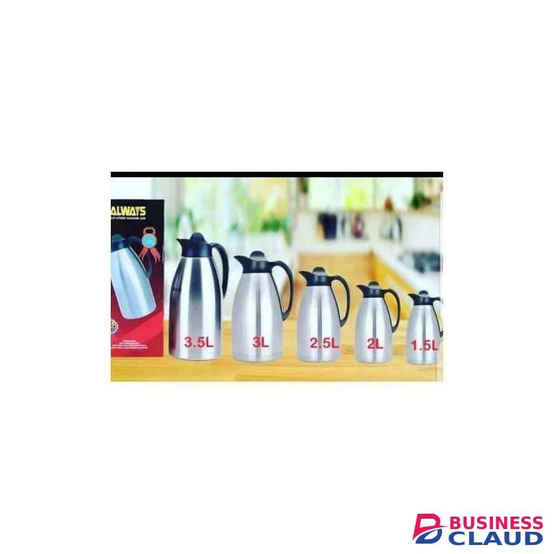 Always Unbreakable Vacuum Thermos Flask IN Stainless Steel - 3 Ltrs