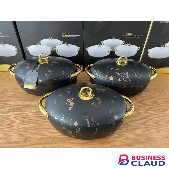 Insulated casserole marble hot pot.