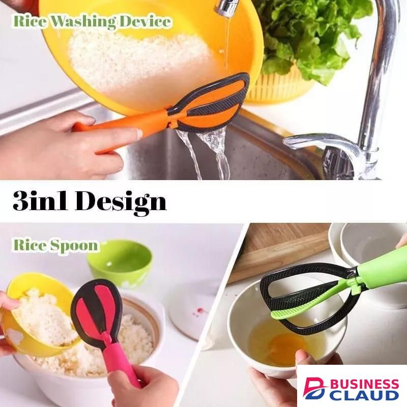 Multifunctional 4 In 1 Spoon, Whisk, Spatula, Drainer