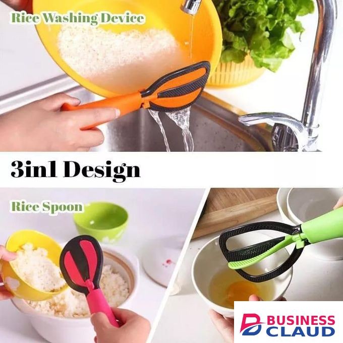 Multifunctional 4 In 1 Spoon, Whisk, Spatula, Drainer