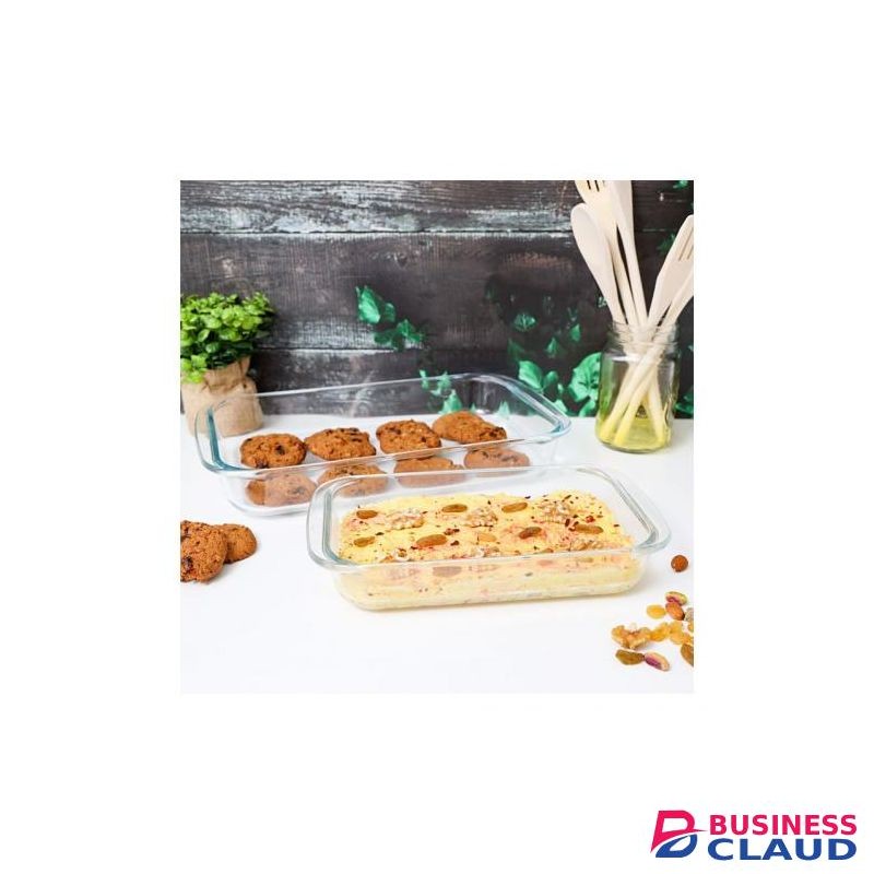 2pcs Baking Glass Bowls . Microwave/oven FriendlyCapacity 1L And 1.6L