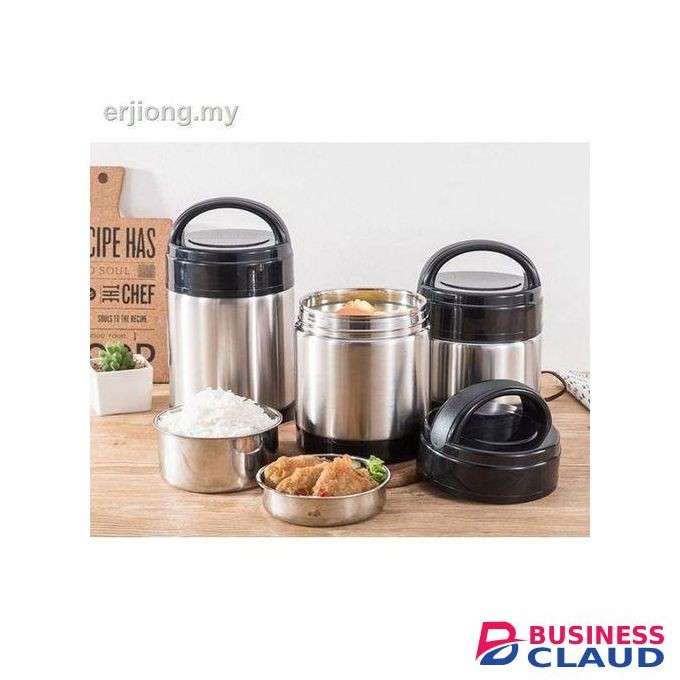 Food Flask / Hand Pan 1400ml Stainless Steel Hot & Cold Food Container with Leak-Proof Lid and Carry Handle