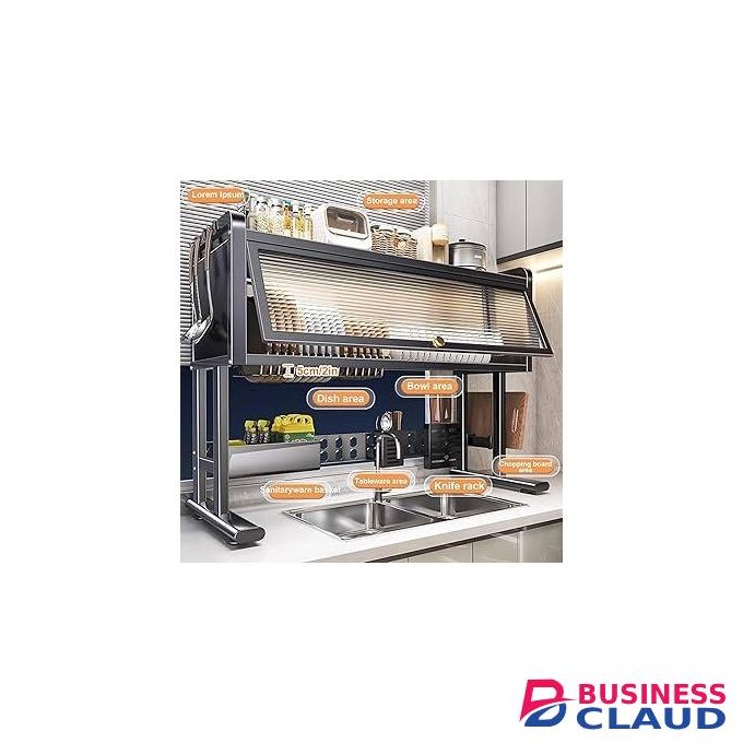 DOUBLE OVER THE SINK RACK WITH GLASS LID.
