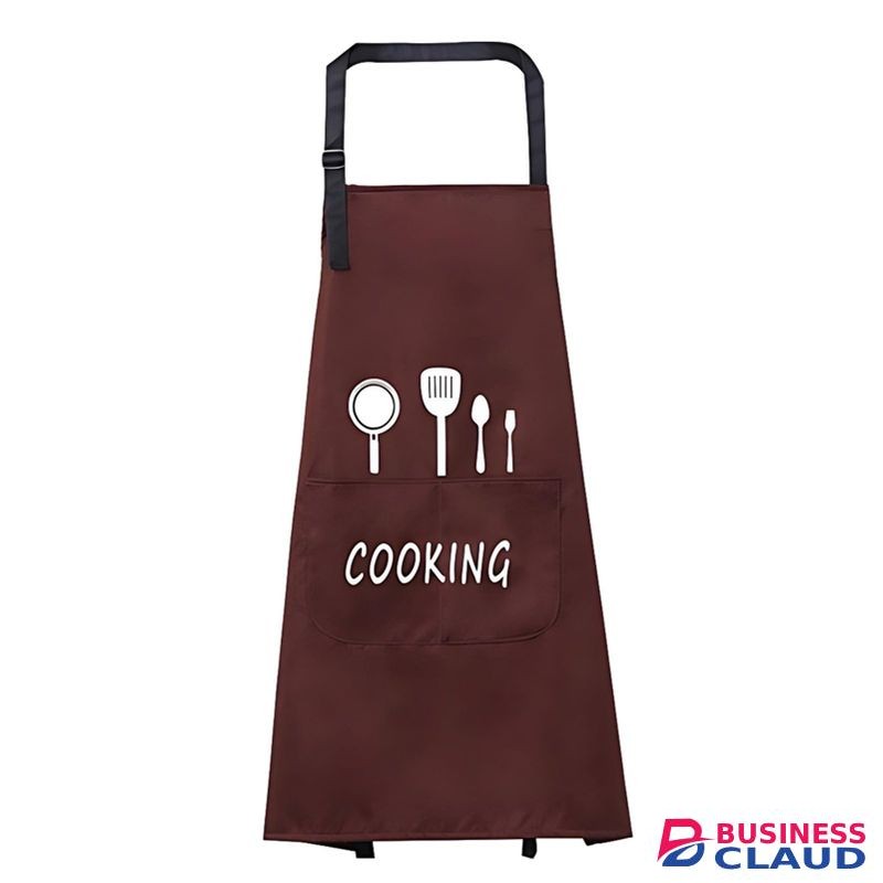 Fancy Waterproof Kitchen Apron with Coral Fleece Hand Towels & Utility Pocket – 4 Colours