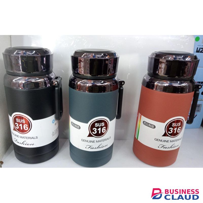 Vacuum Flask Bottle 1000ml – Stainless Steel Insulated Thermos for Hot and Cold Drinks, Portable, Leak-Proof, Durable, Travel-Friendly Beverage Container