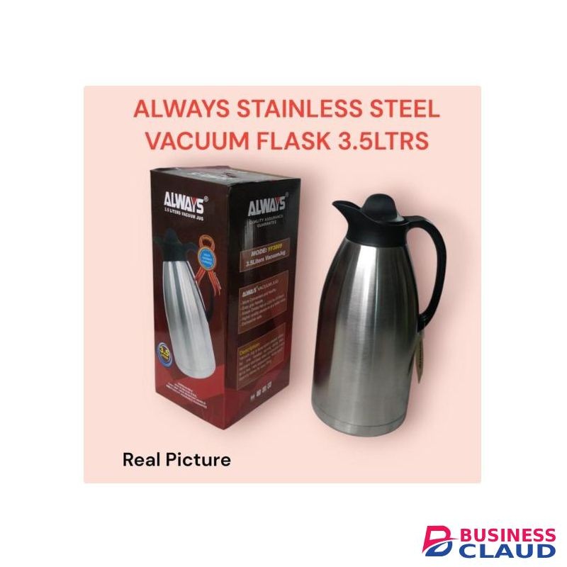 Always Stainless Steel Unbreakable Vacuum Jug Flask 3.5L.