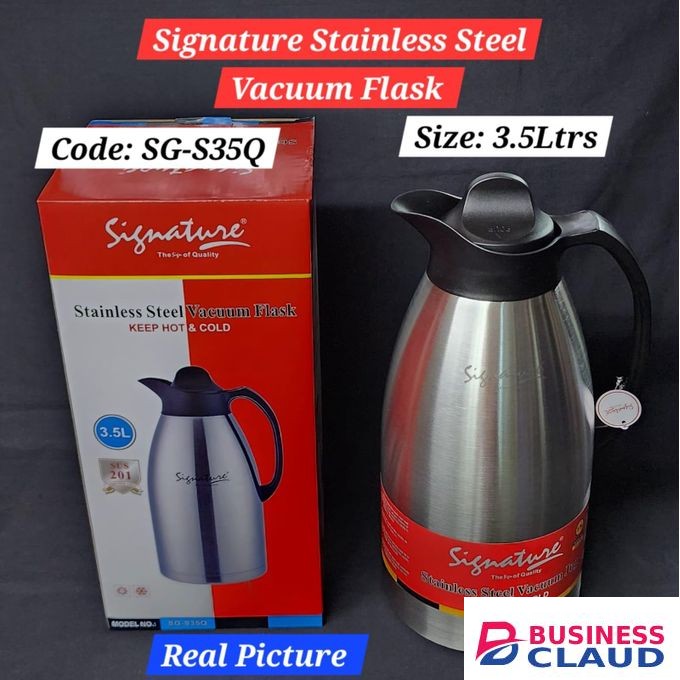 Signature Signature, Stainless Steel Kettle/Jug 3.5L Large Capacity Hot Cold Beverage Durable Modern Design