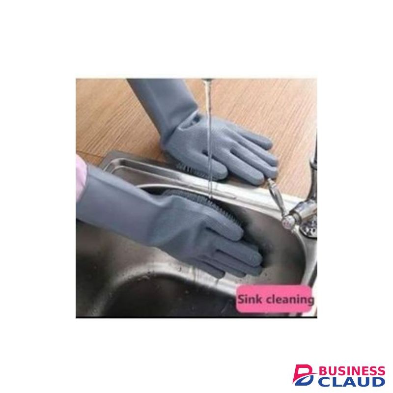 Fashion Silicone Cleaning Gloves - Grey