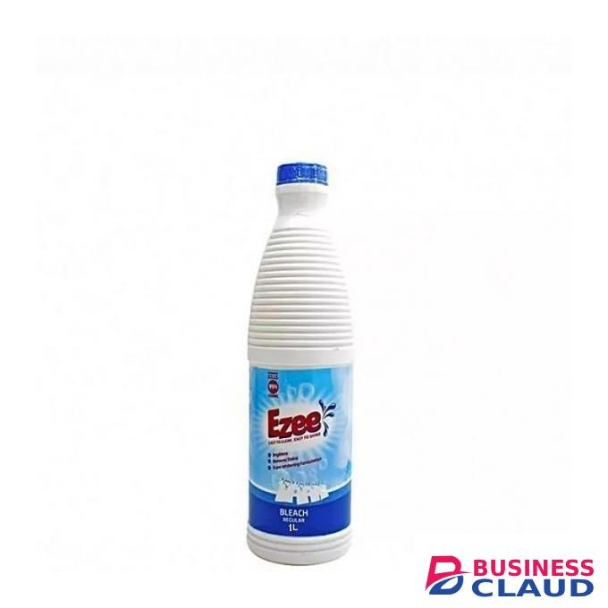 Ezee Bleach Regular 1 Litre Heavy-Duty Laundry Bleach Whitens Whites & Removes Stubborn Stains Disinfects & Deodorizes