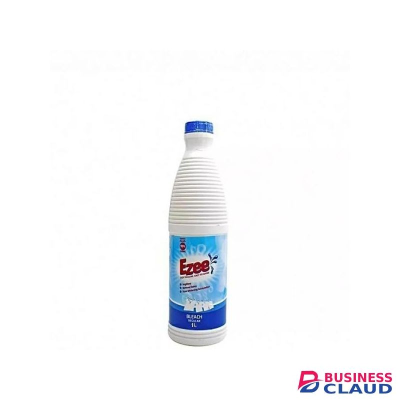 Ezee Bleach Regular 1 Litre Heavy-Duty Laundry Bleach Whitens Whites & Removes Stubborn Stains Disinfects & Deodorizes