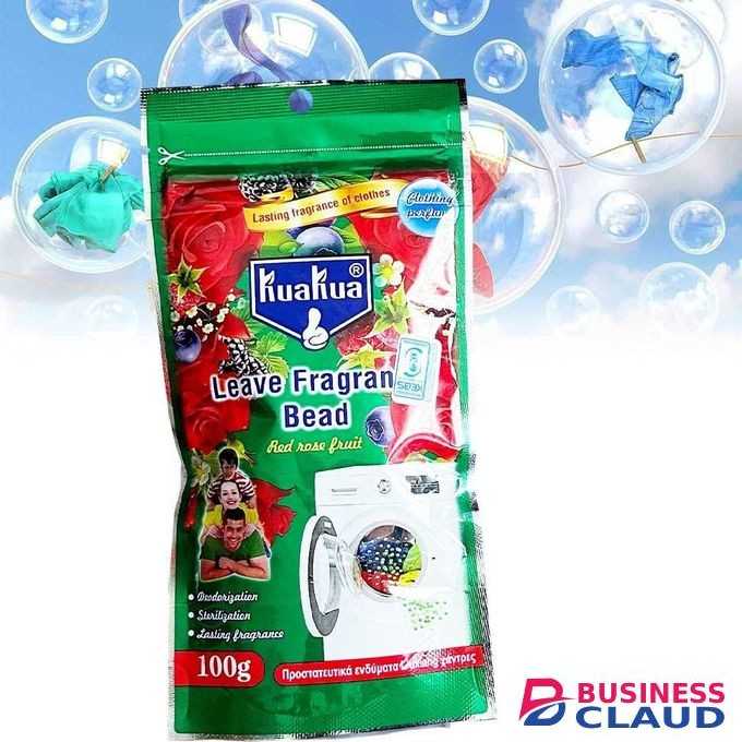 KUAKUA Red Rose Fruit Leave Fragrance Bead - Long-Lasting Freshness for Laundry 100g Scented Beads for Clothes, Odor Removal & Fresh Fragrance Booster Detergent Use Perfume Care Wearing Diffuser Clothes