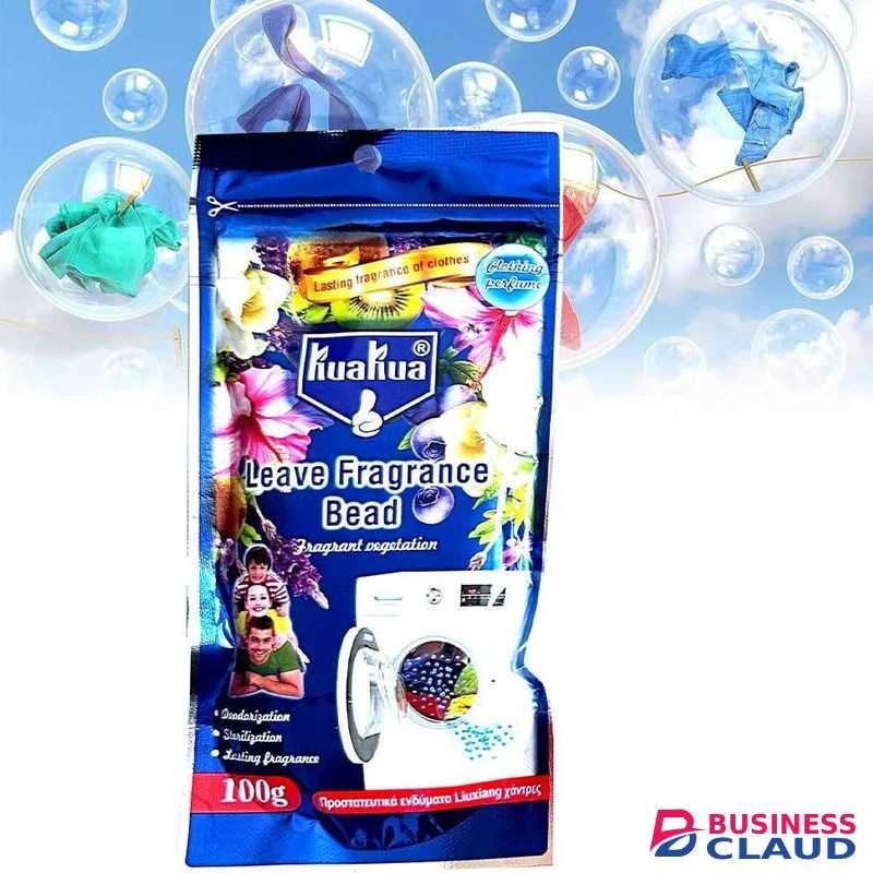 KUAKUA Fragrant Vegetation Leave Fragrance Bead - Long-Lasting Freshness for Laundry 100g Scented Beads for Clothes, Odor Removal & Fresh Fragrance Booster Detergent Use Perfume Care Wearing Diffuser Clothes