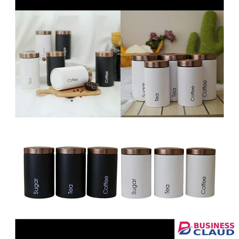3pcs Diamante Glass Crushed Diamond Tea Coffee Sugar Jars Reusable Crystal Filled Tea Coffee Canisters