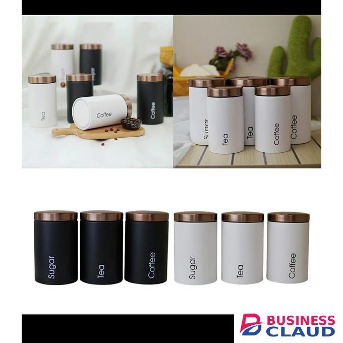 3pcs Diamante Glass Crushed Diamond Tea Coffee Sugar Jars Reusable Crystal Filled Tea Coffee Canisters