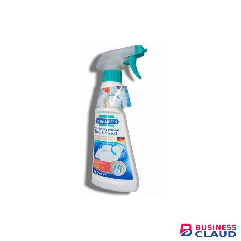 Dr Beckmann Spray Laundry Fabric Stain Remover Deodorant & Sweat White Coloured Odours cf