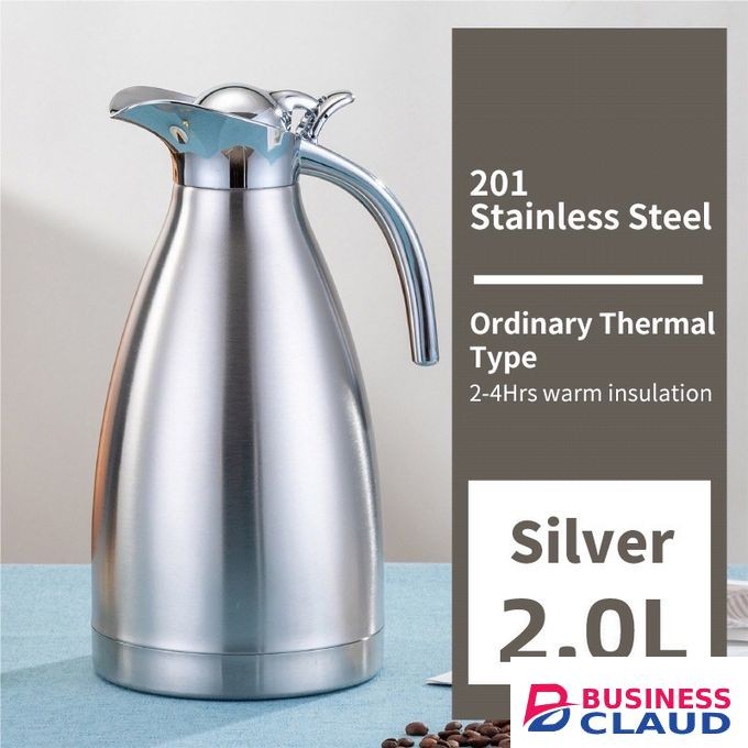 Silver Stainless Steel 2L Vacuum Flask Recommended