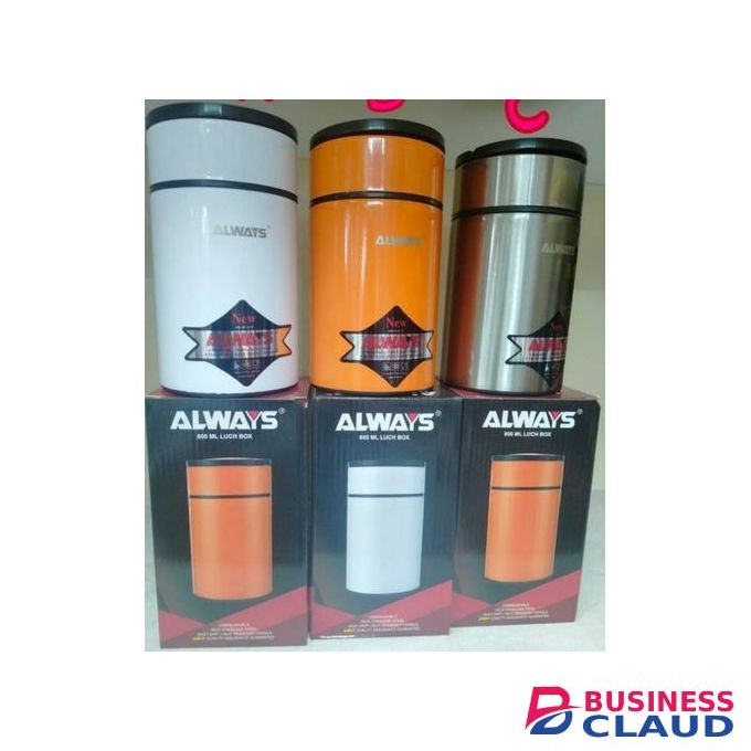 Always Double Wall Food Flask + Foldable Spoon