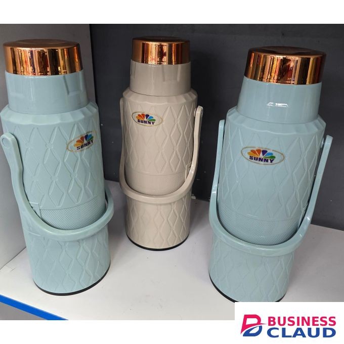 2L Hot And Cold Breakable Gold Rim Vacuum Flask