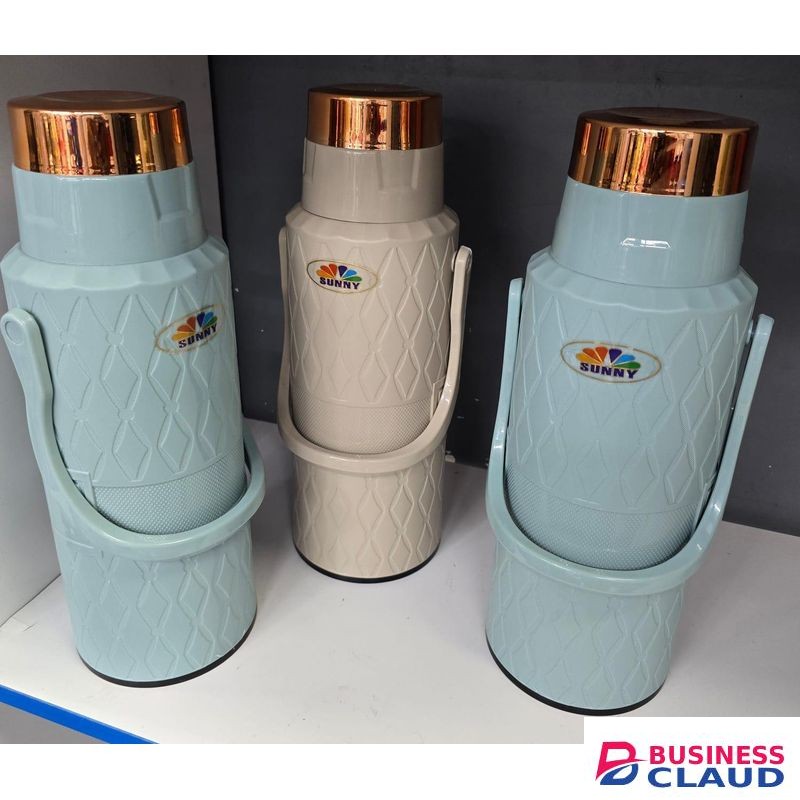 2L Hot And Cold Breakable Gold Rim Vacuum Flask