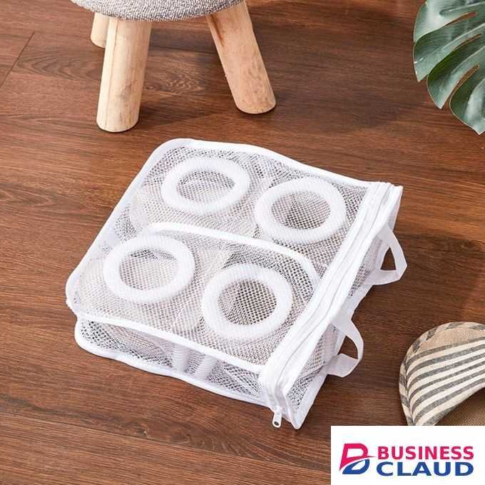 3PCS Mesh Washing Machine Shoes Bag Anti-deformation Zipper Laundry Bag Travel Shoes Clothes Storage Bags Shoes Airing Dry