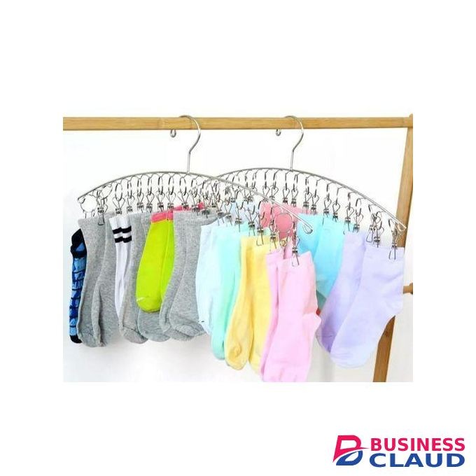 Stainless Steel Laundry Drying Rack Clothes Hanger with Clips for Drying Socks,Towels, , Bras,Underwear, Socks Gloves