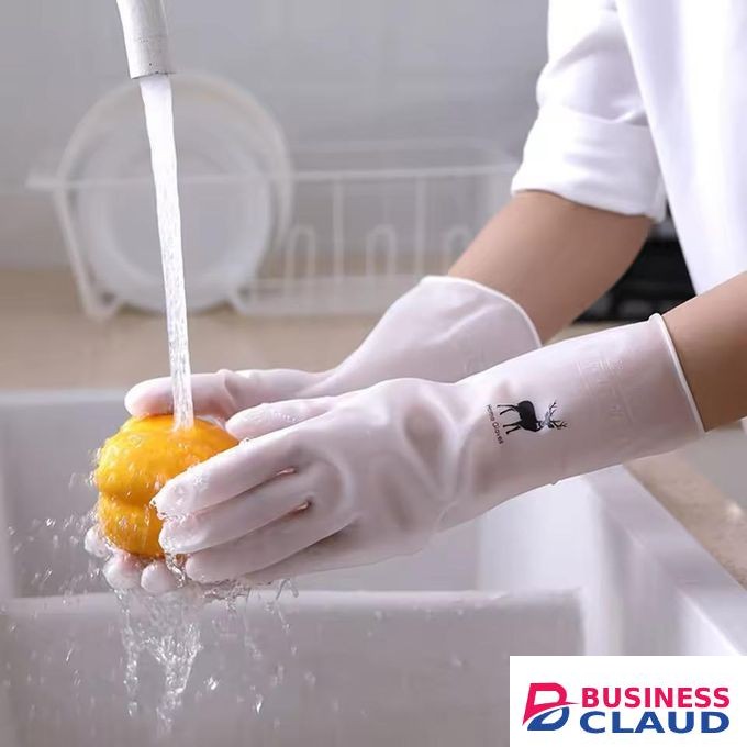 Dishwashing Gloves Waterproof Cleaning Gloves For Housework Kitchen Bathroom Laundry Chores Durable Clean Wear-Resistant Dishwashing Gloves Multipurpose