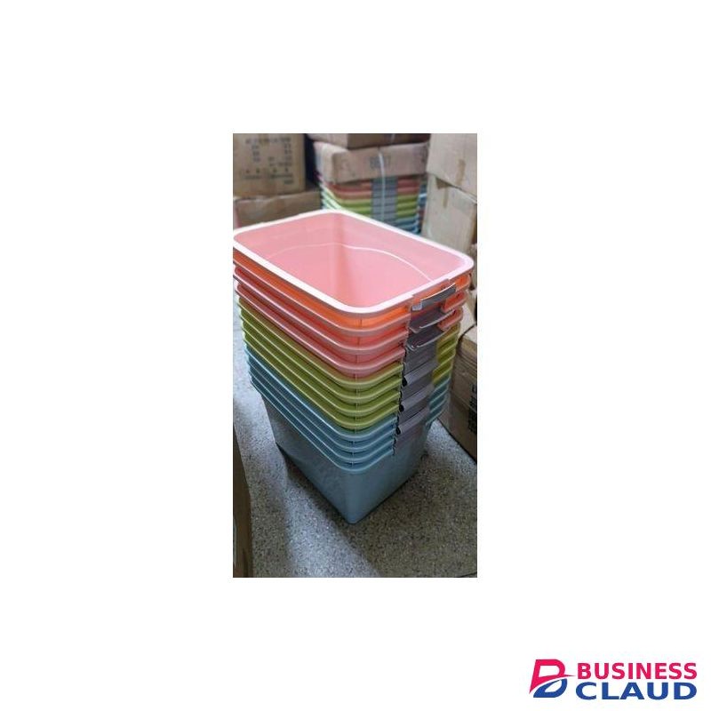 Stackable Storage Box with Wheels Large Plastic Organizer for Clothes, Toys, Laundry & Office Use(RANDOM COLOURS)