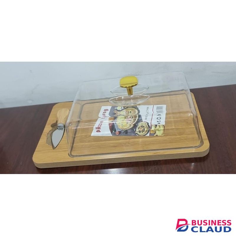 Wooden 30x20 Pizza Tray Plus Acrylic Cover And Knife