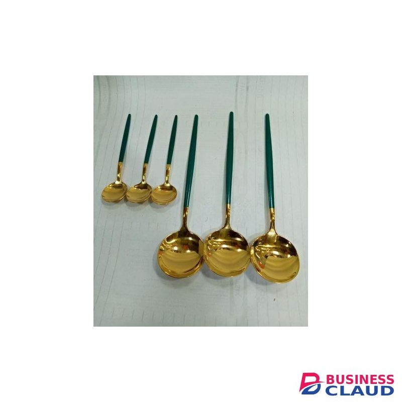 New Slim Design Golden Stainless Steel Cutlery Set