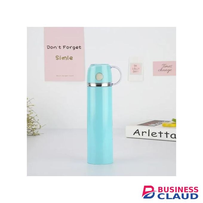 500ML Metallic Thermos Vacuum Flask-sky Blue.