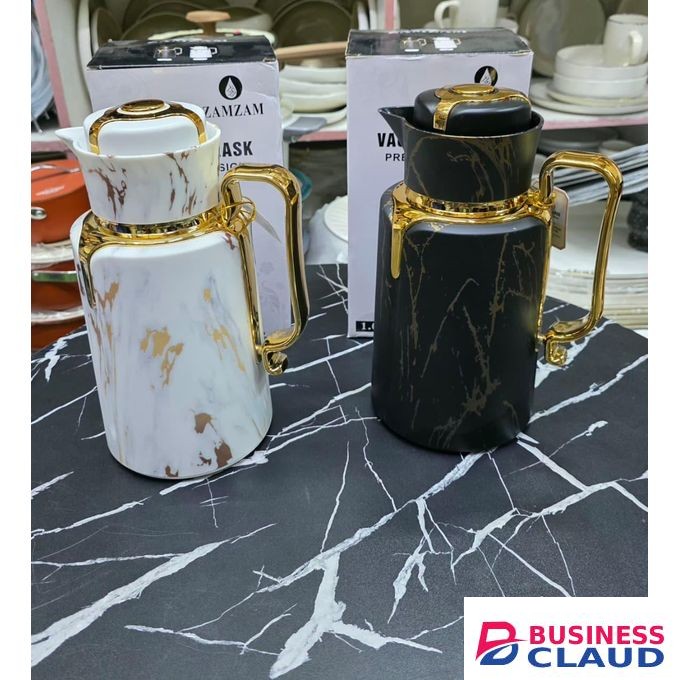 Elegant Vacuum Flask 1.0 Litre Food Grade Stainless Steel Thermal Bottle Keeps Drinks Hot Long Lasting Durable and Stylish for Home Office Travel Use