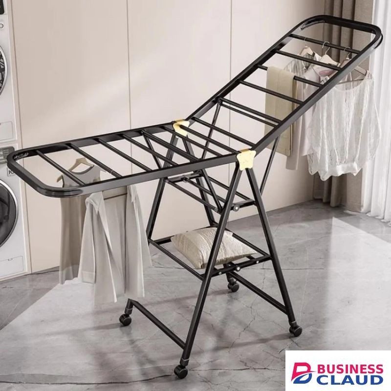 Folding Clothes Drying Rack Floor-standing Home Bedroom Indoor Clothes Hanging Balcony