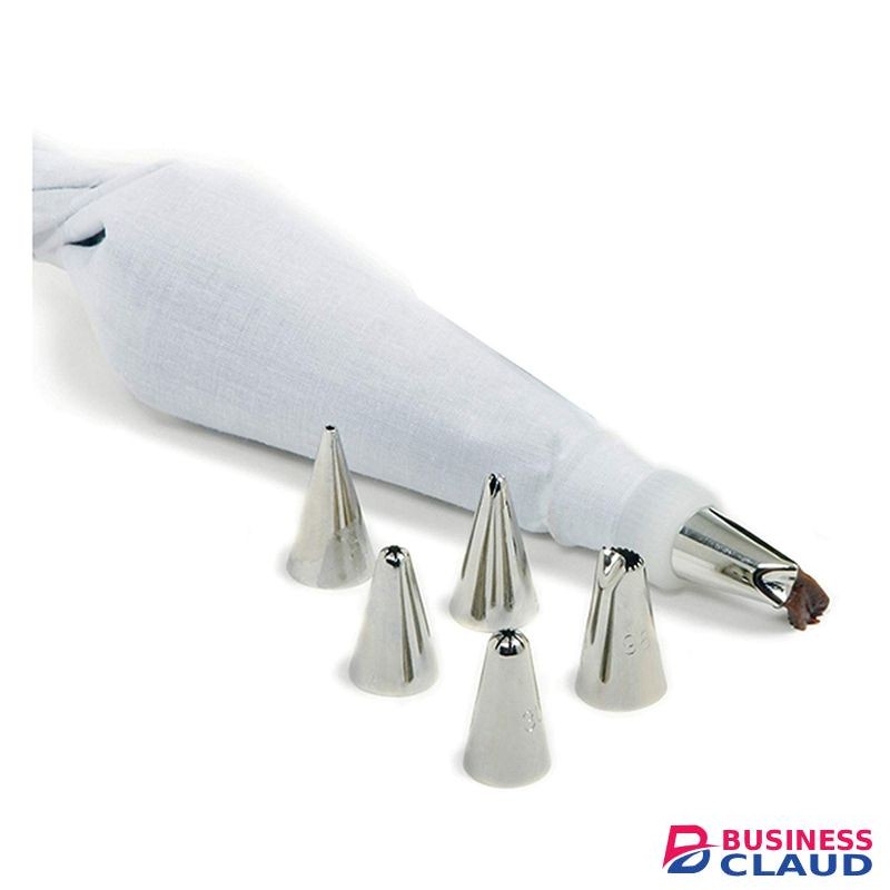 7 Pc Baking Decorating Icing Nozzle Set With A Piping Bag