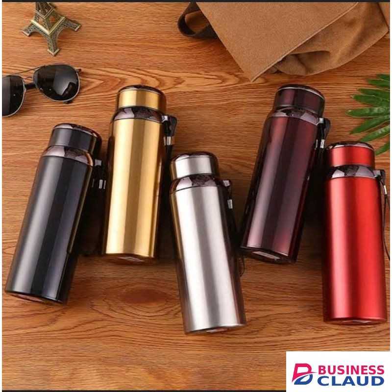 600ml pure healthy happy thermocup with sling handle available in 4 colours