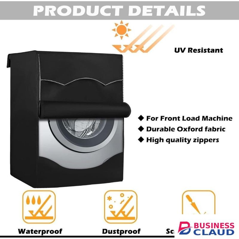 Washing Machine/Dryer cover No Zipper Design for Front-loading Machine Waterproof ,Sunscreen Dust-proof-upto 10kg