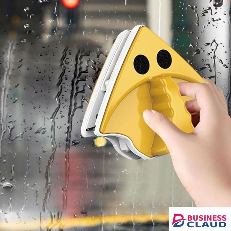 Magnetic Window Cleaner Double-Side Glazed Two Sided Glass Cleaner Wiper with 2 Extra Cleaning Cotton Cleaner Squeegee Washing Equipment
