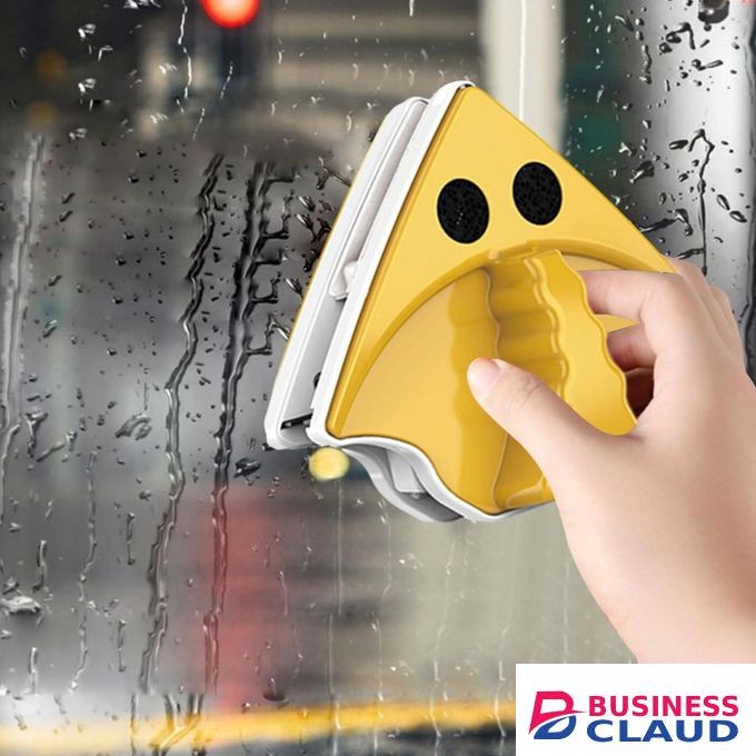 Magnetic Window Cleaner Double-Side Glazed Two Sided Glass Cleaner Wiper with 2 Extra Cleaning Cotton Cleaner Squeegee Washing Equipment