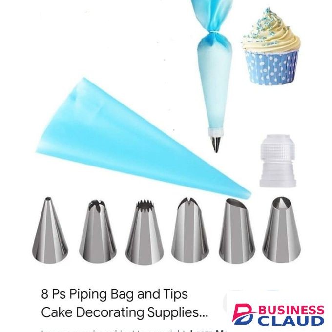 Piping bag with nozzles
