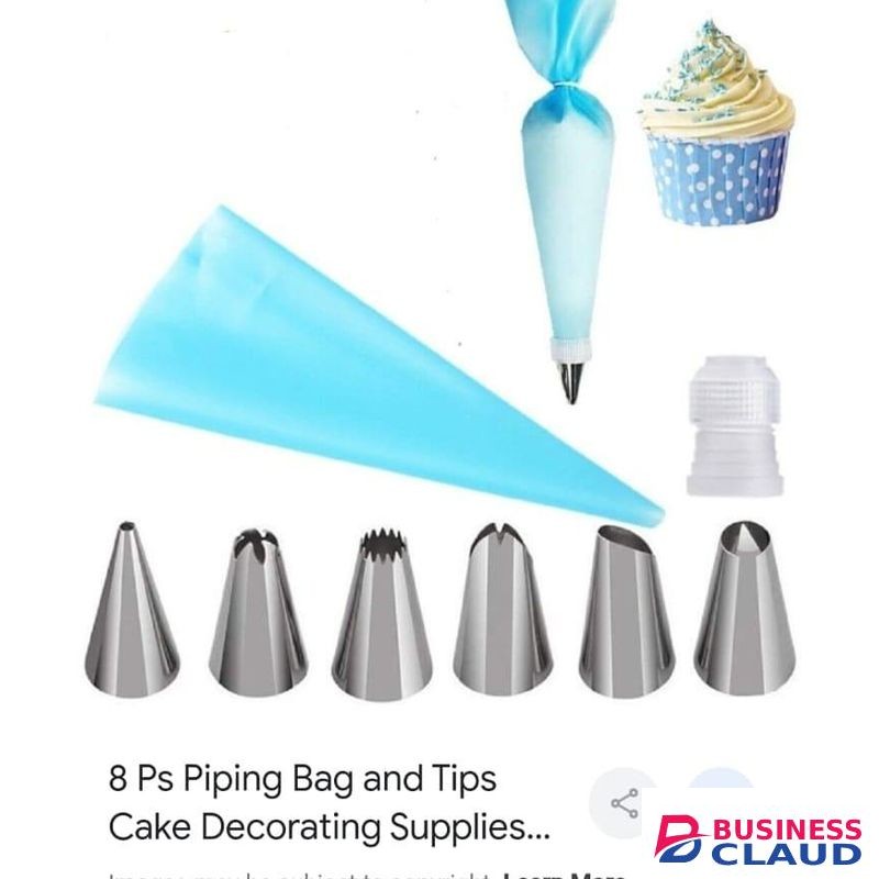 Piping bag with nozzles