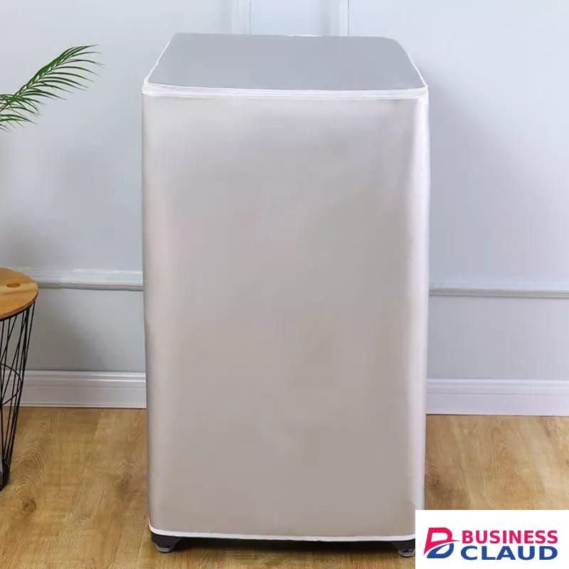 Durable Waterproof Sunproof Washing Machine Cover Front Load – Zipper Style, Silver, Fits up to 10KG (85x64x65cm)