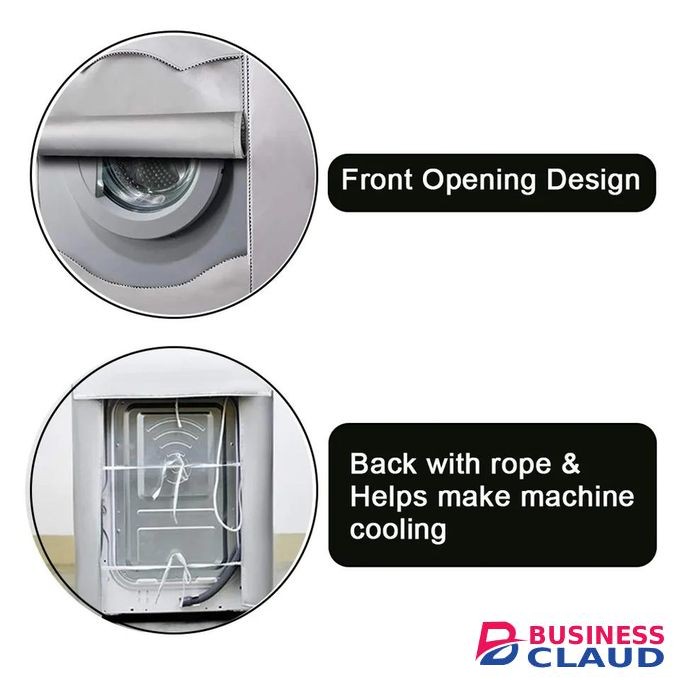 Front Load Washing Machine Cover, Waterproof Sunscreen Washer Cover