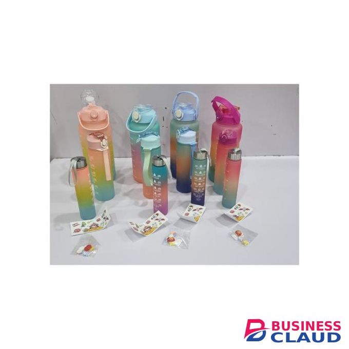 3in1 Multicolour Motivation Water Bottle-Capacity 2litres,800mls,500mls